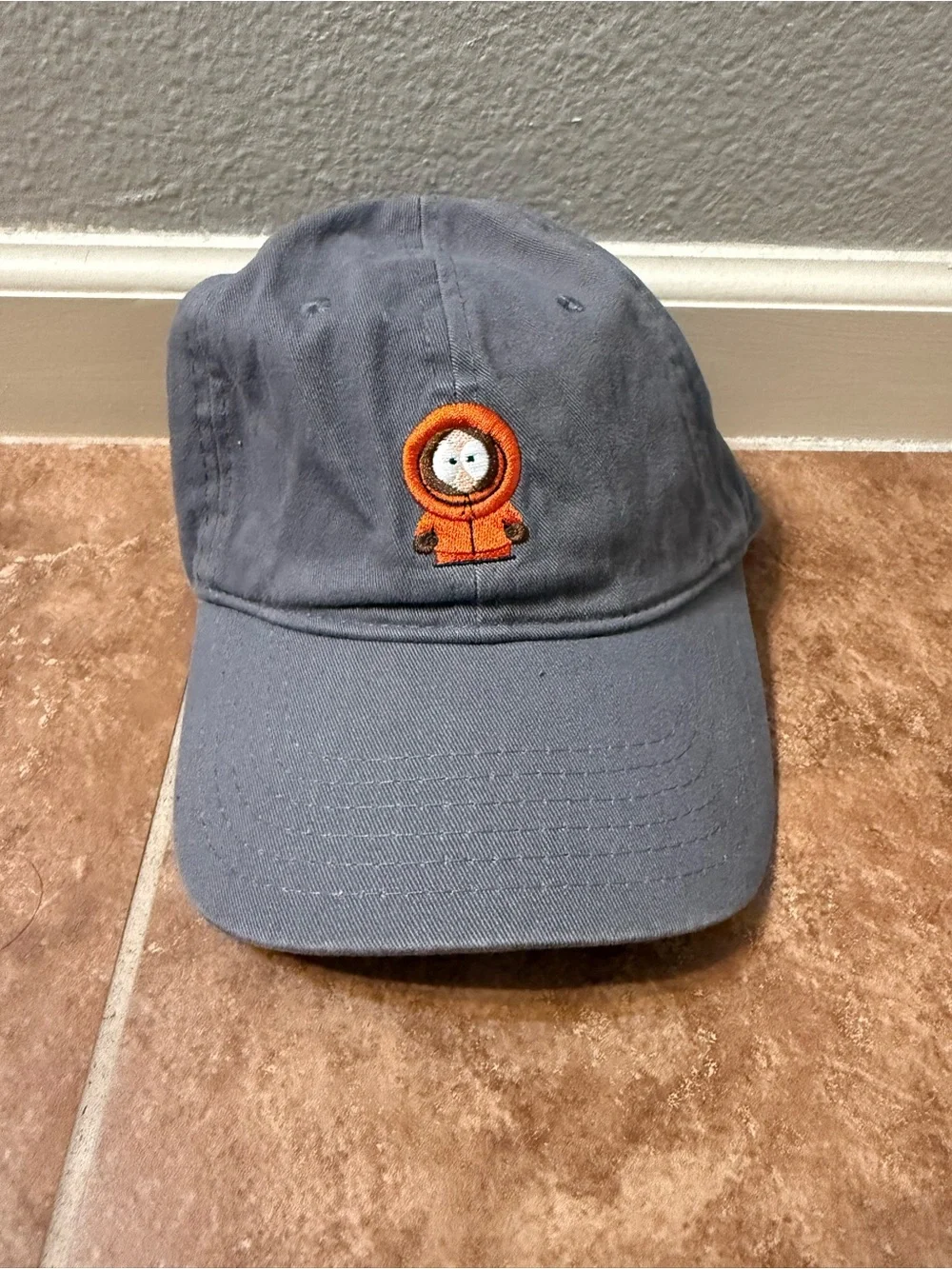 South Park Kenny Gray Unstructured Soft-Top Hat, Adjustable Strap